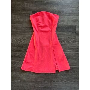 🐿️ NWT Miscreants London x Revolve Bright Neon Coral Cupid Mini With Slit US 2